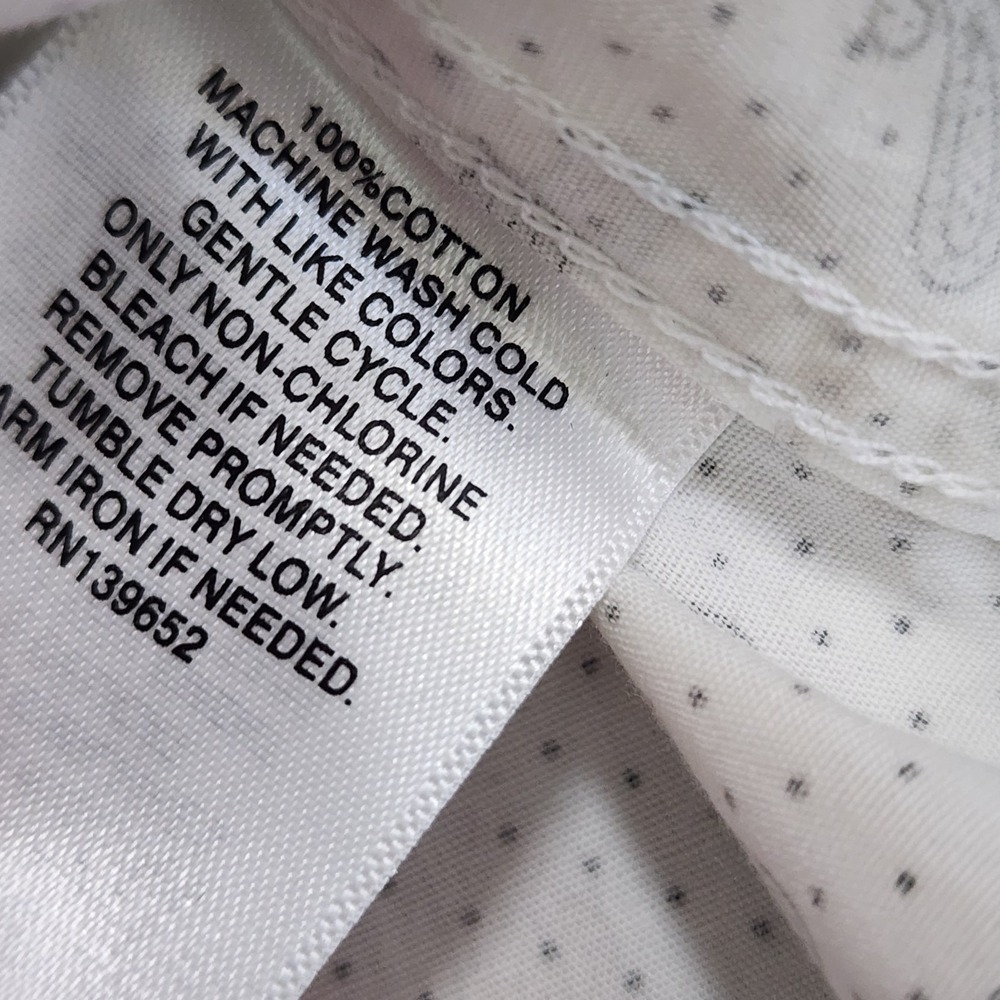 Bedford Park Shirt Men M Black White Button Down Short Sleeve Cotton Luxury NWT - Picture 6 of 8
